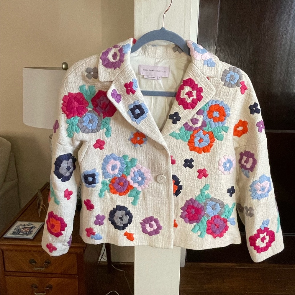 Colorful floral Maxazria Collection blazer